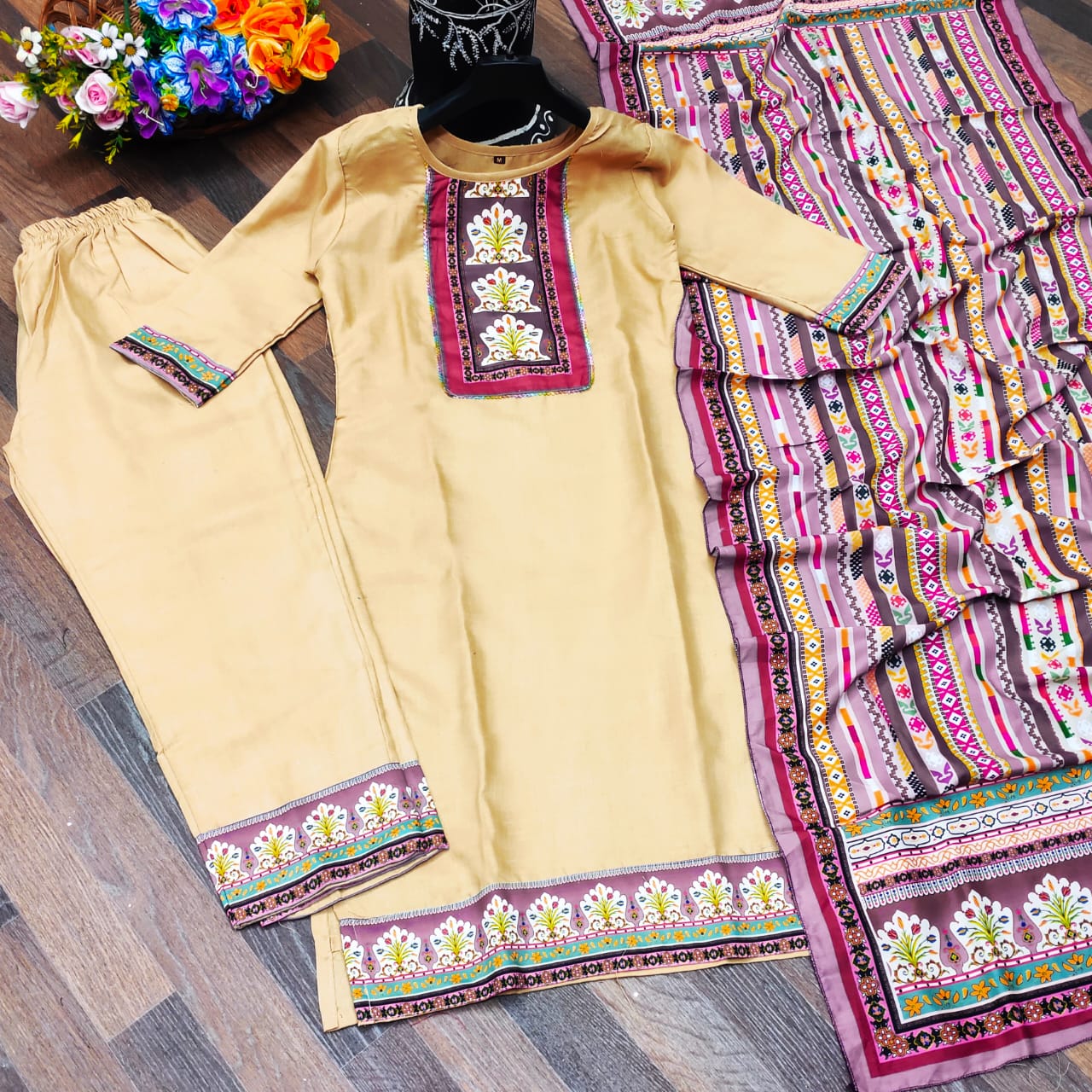 Shamal Printed Magic Cotton Kurti With Bottom Dupatta Wholesale Market In Surat
